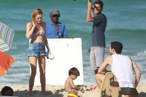 Isabelle gravou cenas da trama com Michel Noher e um ator mirim. Foto: Dilson Silva/Ag. News)