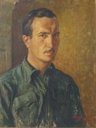 Pintura a óleo "Autorretrato de Aldo Locatelli", 1945. (Foto: Reprodução)