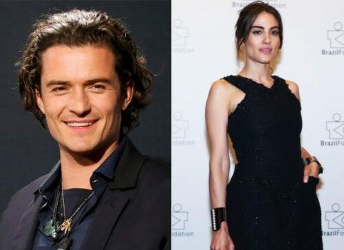 O astro está separado da modelo Miranda Kerr há dois anos. O novo casal trocou carícias (Foto: Reprodução)