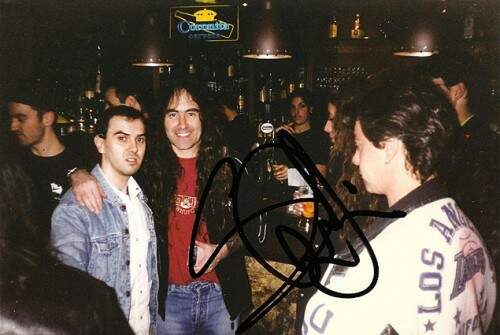 Fernando com Steve Harris, de novo. (Foto: Reprodução)