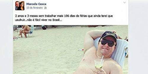 Uma das postagens do ex-juiz federal afastado Marcelo Cesca. (Foto: Reprodução)