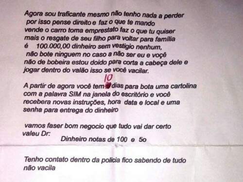 Silas tentou extorquir família do advogado através de bilhete. (Foto: Reprodução)