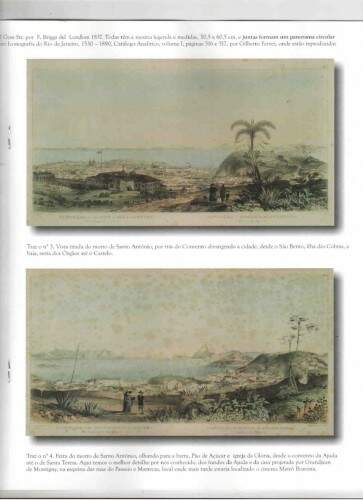Duas das quatro antigas e raras litografias com panoramas do Rio de Janeiro que estão em venda no categorizado leilão que Luiz Fernando Moreira Dutra está realizando esta semana, em São Paulo. (Foto: divulgação)
