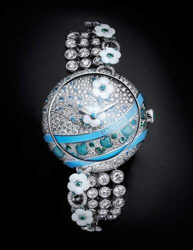 O relógio “Summer in Provence”, da grife Fabergé: apenas cinco exemplares. (Foto: divulgação)