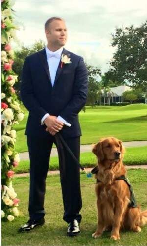 O cão Gabe vestiu sua melhor roupa. Foto: Reprodução
