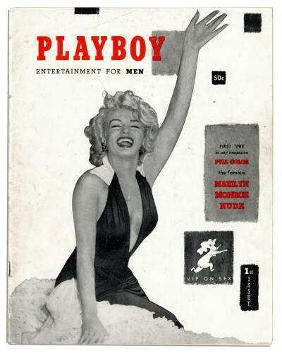 Playboy, revista lançada em 1953 com uma capa sexy de Marilyn Monroe (Foto: Reprodução) 