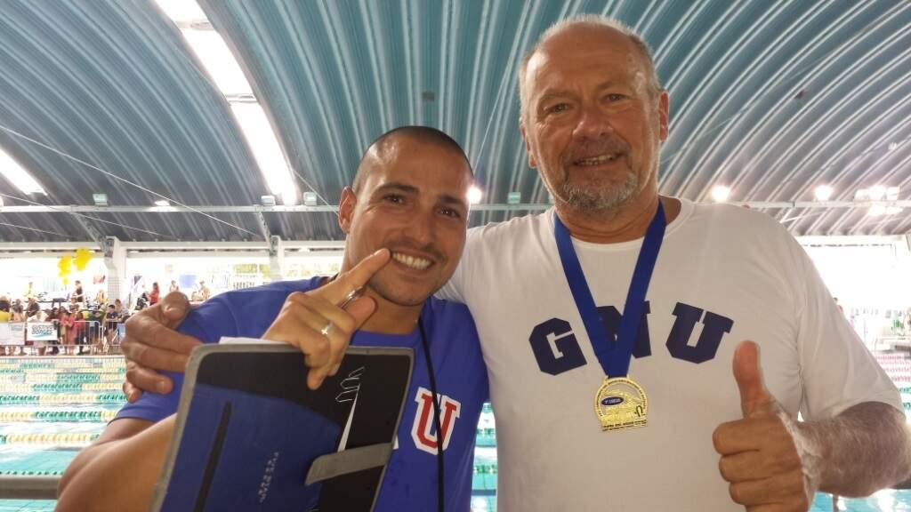 Técnico Boccatelli e Francismar Siviero. (Foto: Soraya Siviero/Divulgação)