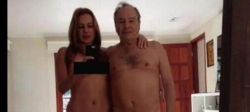 Fotos do ator Stênio Garcia e de sua mulher caíram na internet. (Foto: Reprodução)