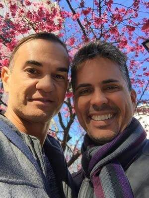 Alexandre e Mário em Savannah, nos EUA (Foto: Reprodução)