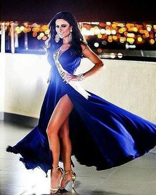 Carolina Helena no Miss Pirenópolis 2015. (Foto: Reprodução) 