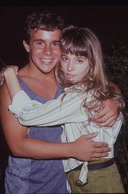Luciana, no início da carreira, com Jonas Torres na novela "Vamp". (Foto: Reprodução)