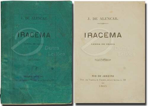 Primeira edição do livro Iracema. (Foto:  Dutra Leilões/divulgação)