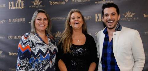 Daniele Bitencourt com Flavia Sffair e Wagner Costa. (Foto: Lenara Petenuzzo/especial) 