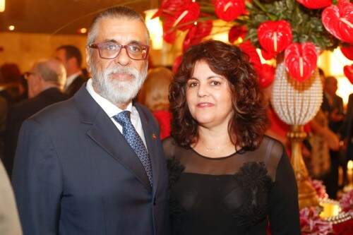 Gilce Plá Peres com o homenageado, Eugênio Couto Terra. (Foto: Lenara Petenuzzo/especial)