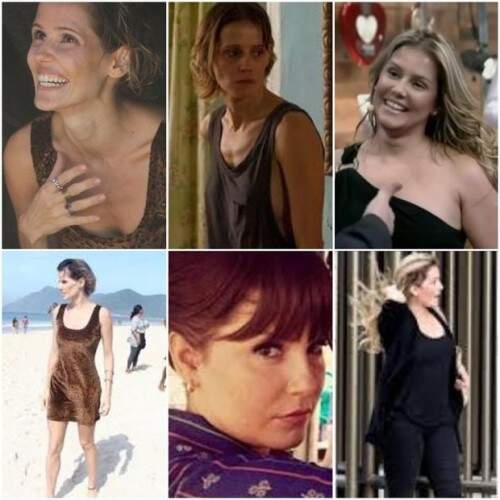 Montagem de fotos completa, exibindo as alterações no corpo da atriz. (Foto: Reprodução)