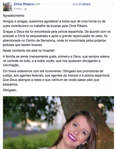Postagem pedindo ajuda para encontrar Chris chegou a ter mais de 9 mil curtidas e 10 mil compartilhamentos. (Foto: Reprodução)