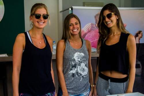 Raquel Henkin, Júlia Bugin e Bruna Zouvi. (Foto: Jackson Ciceri/O Sul)
