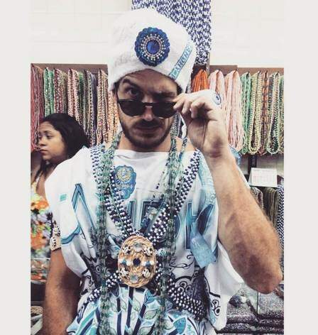 O ator curtiu o carnaval na folia de Salvador. (Foto: Reprodução/Instagram)