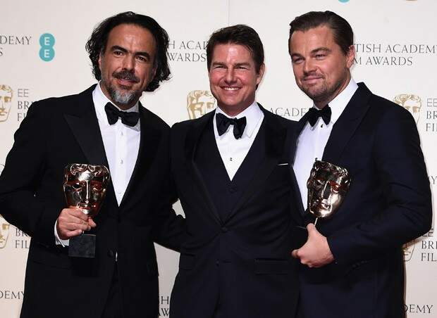 Alejandro Iñárritu, Tom Cruise e Leonardo DiCaprio. (foto: reprodução)