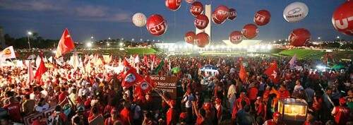 Protesto em Brasília contra impeachment