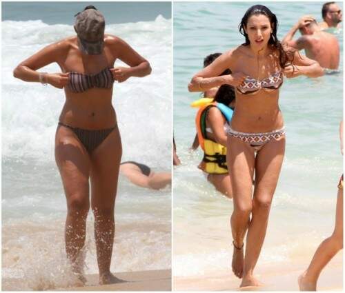 Patrícia Poeta antes e depois de perder dez quilos