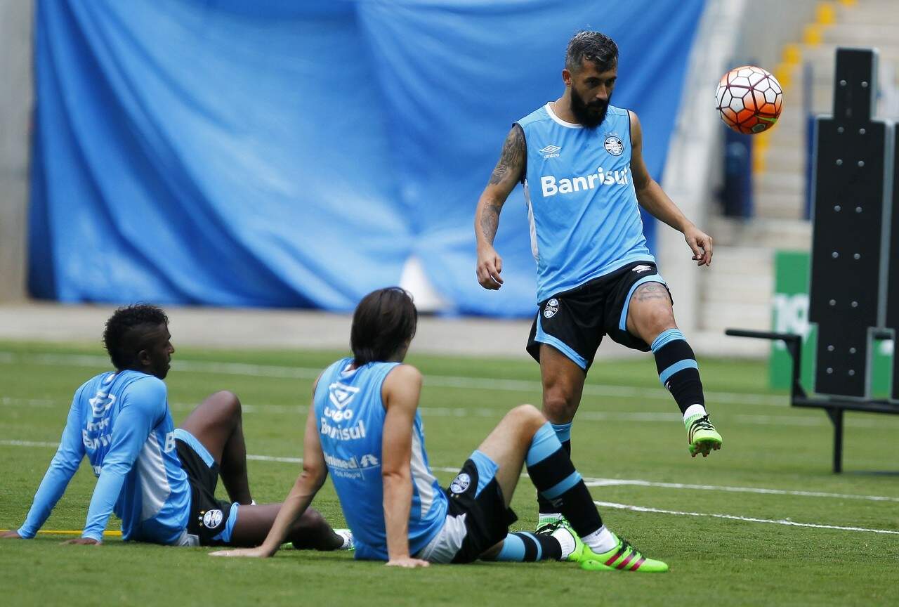 Tricolor treinou com os portões fechados na véspera do jogo com a LDU. (Foto: Lucas Uebel/Grêmio)