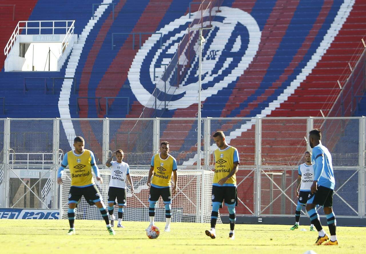 Tricolor treinou nesta segunda no Nuevo Gasómetro, local da partida. (Foto: Lucas Uebel/Grêmio)