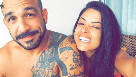 Aline e o ex-marido. (Foto: Reprodução)