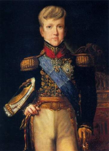 O jovem Dom Pedro II, aos 12 anos de idade, retratado pelo francês Félix Émile Taunay. (Foto: reprodução)