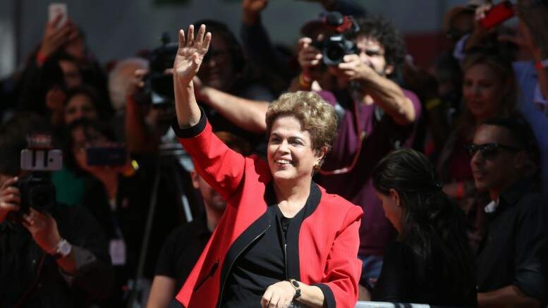 Presidenta no ato do Dia do Trabalho em São Paulo. (Foto: Reprodução)