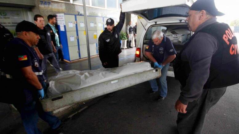 Assassinato no aeroporto Salgado Filho. (Foto: Jackson Ciceri/O Sul)