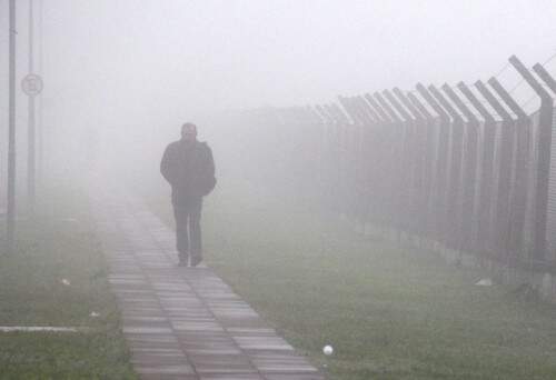 Forte neblina atingiu a Capital (Foto: Jackson Ciceri/O Sul)