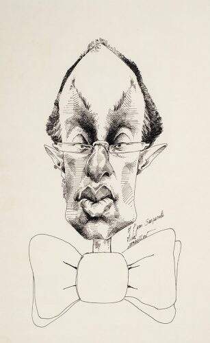Caricatura de Paulo Gasparotto, 1980, Michel Drouillon (Foto: Divulgação)