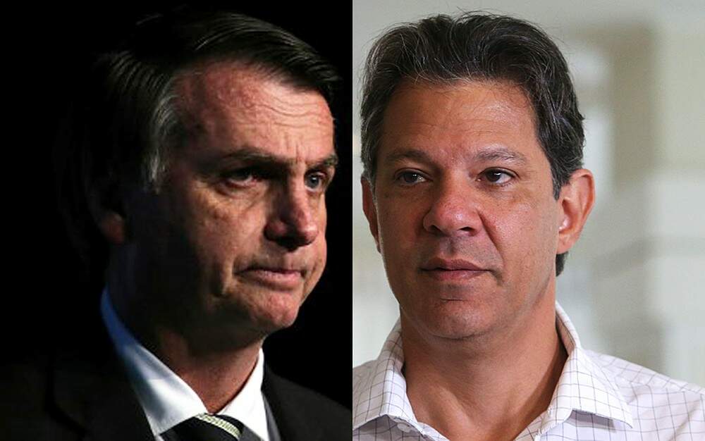Resultado de imagem para bolsonaro e haddad