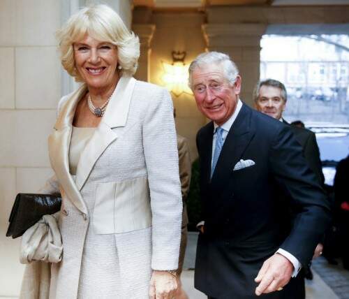 O avô Charles e a esposa, Camilla, estavam torcendo para ser uma menina. Crédito: Chris Jackson/AFP