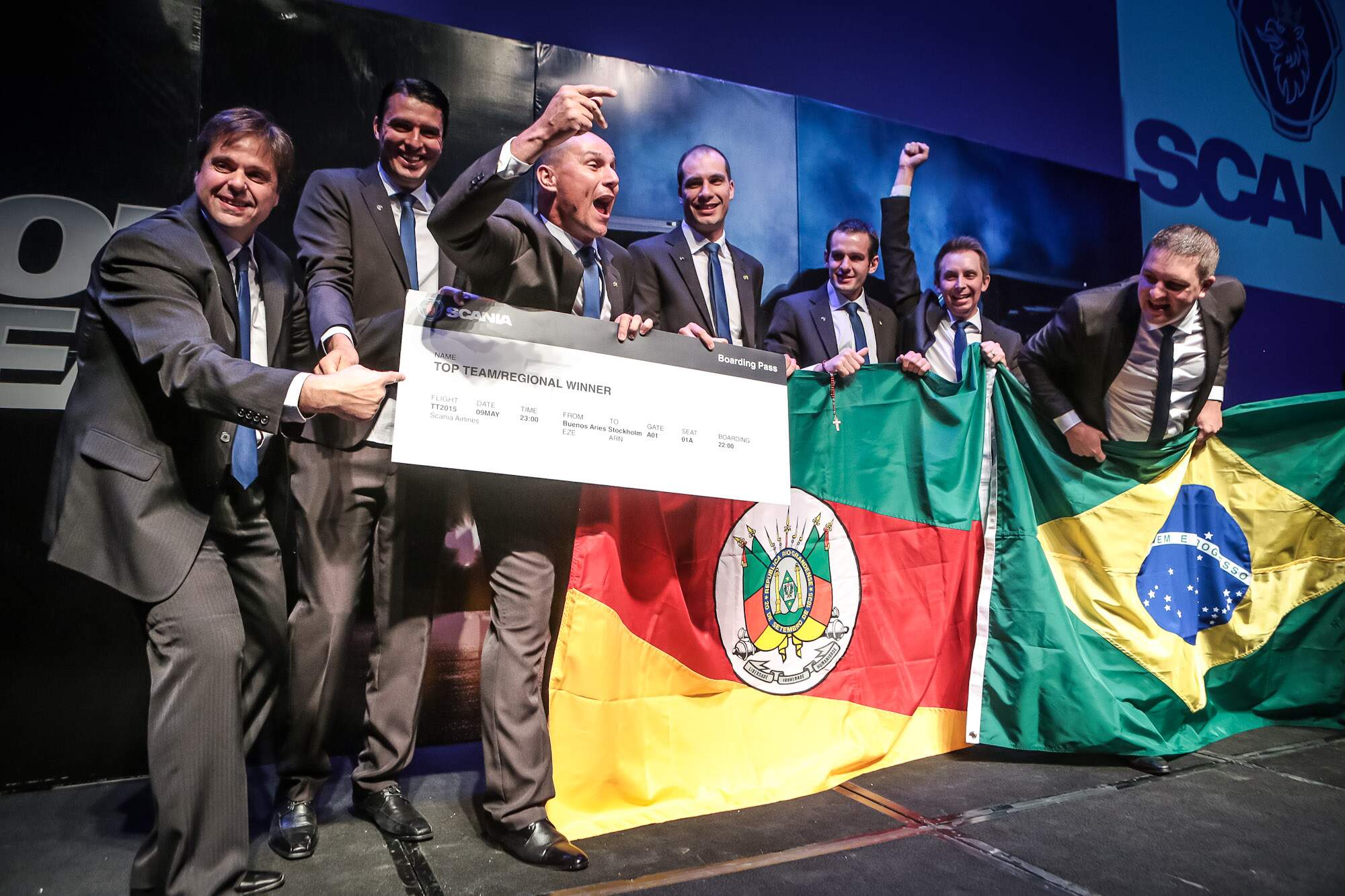 Equipe Scania Brasdiesel, de Ijuí, foi campeã nacional e ficou em segundo na final regional. Foto: Divulgação