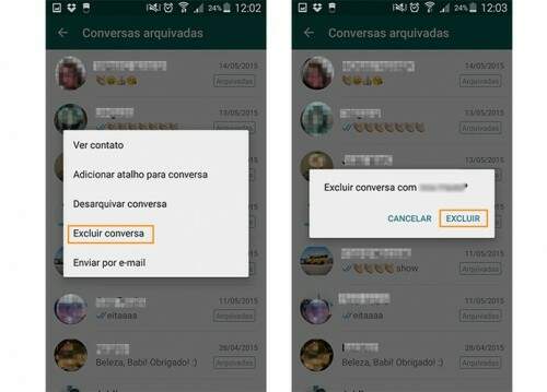 Exclua o recado na lista de arquivados pelo Android. (Crédito: Reprodução)