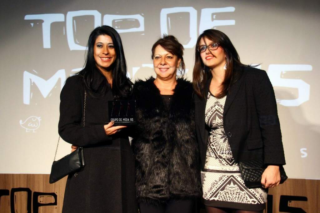Patrícia Angeletti, Taísa Brambila, Anelise Colpo e Thiago Pires - Categoria Televisão 16ª edição do Top Of Mídia. Foto: Jackson Ciceri 