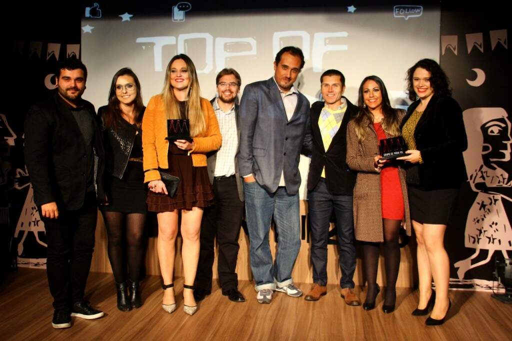 Representantes da Paim Comunicação e Escala vencem categoria Mídia Digital Foto: Jackson Ciceri