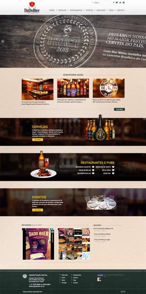 DaDo Bier comemora 20 anos com novo portal