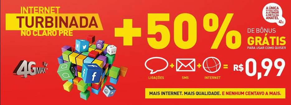 Claro anuncia WhatsApp, Facebook e Twitter grátis em todos os planos