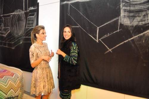 Cassia Kroeff e Mariana Machado foram as responsáveis pelos coloridos recantos da Manjabosco na apresentação da coleção Missoni Home 2015.  Foto: Livia Stumpf/Especial 