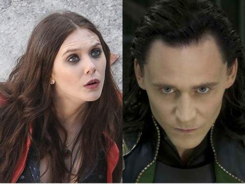 Os atores Elizabeth Olsen e Tom Hiddleston, que interpretam Loki e Feiticeira Escarlate nos filmes da Marvel. (foto: reprodução)