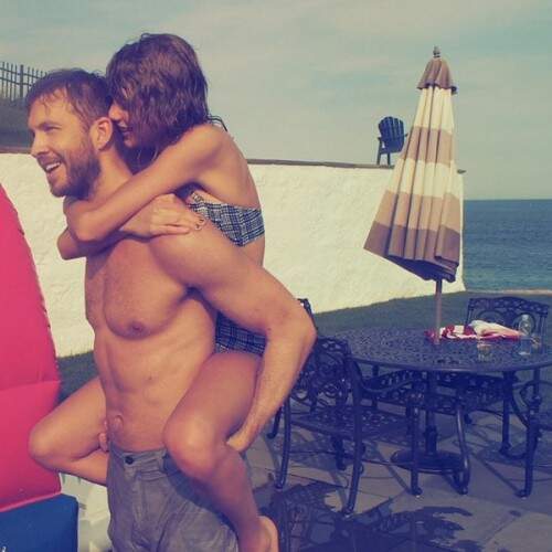 Taylor Swift e o namorado, o DJ Calvin Harris (foto: reprodução/Instagram)