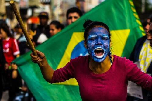 Manifestantes ocupam área na Zona Norte (Foto: Jackson Ciceri/O Sul)
