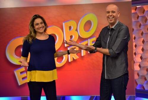 Alex Escobar recebeu Fernanda Gentil no estúdio do programa. (Foto: João Cotta/Divulgação)