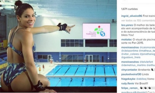 Ingrid foi apontada como uma musa do esporte brasileiro. (Foto: Reprodução)