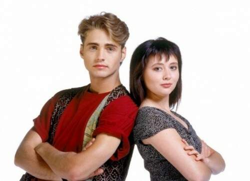 Jason Priestly e Shannen Doherty. (Foto: Reprodução)
