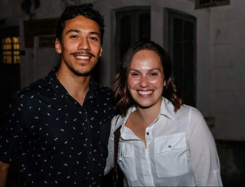 Gabriele Oliveira e Marcelo Nery passaram pela galeria. Foto: divulgação