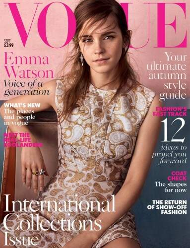 Emma Watson na capa da Vogue britânica de setembro (Foto: Reprodução/Vogue UK)